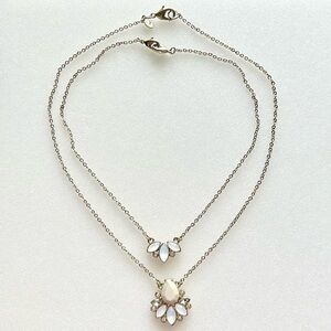 Vintage Premier Designs Floral Design Double Necklace 16” and 18” Detachable